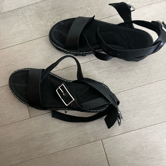 Rag & bone leather black platform sandals (s9) - Picture 3 of 8